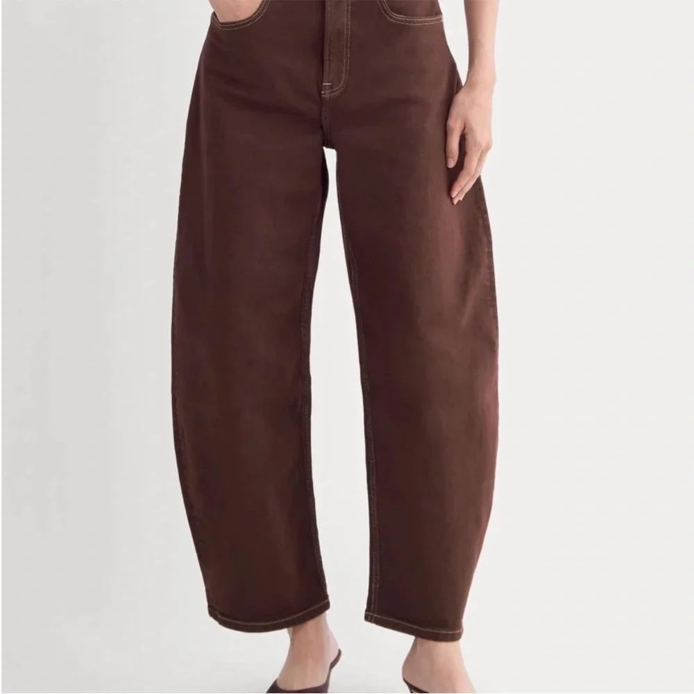 Everlane Women’s Burgundy Barrel Utility Pant - Picture 1 of 6